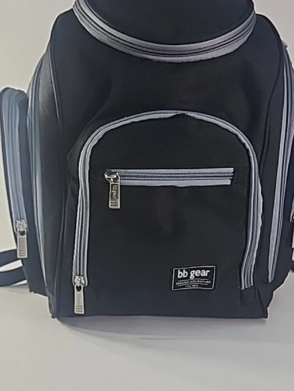 Black Baby Backpack with Light Gray Trim - Picture 2 of 9
